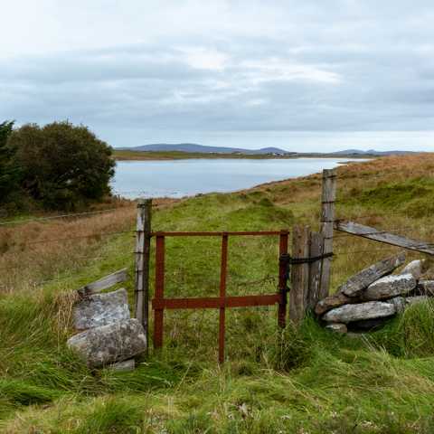 A gate to access the croft and loch.